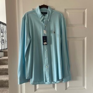 Mens long sleeve polo